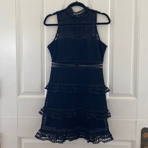Black Lulus lace detailing dress